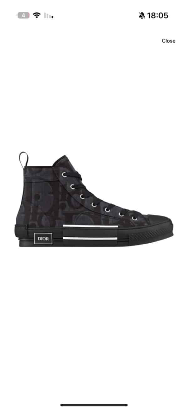 Dior B23 High Top Logo Black